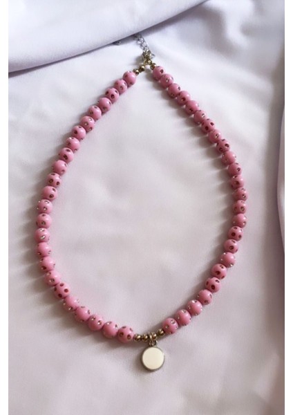 Sedef Uçlu Taşlı Boncuk Kolye fiyatları