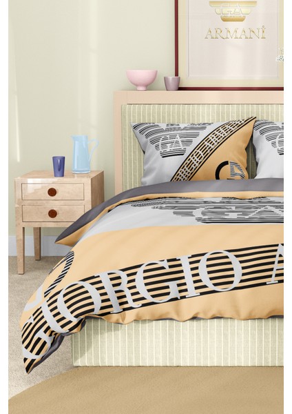 Nevresim Takımı Çift Kişilik Pamuklu Saten Kumaş 6 Parça 3D Dijital Baskı Duvet Cover Set Model No: fırsatları