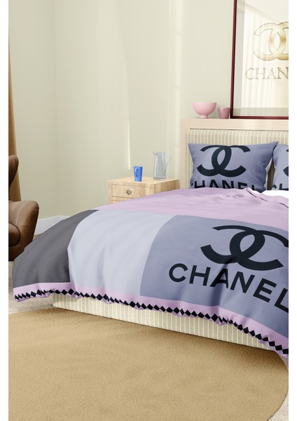 Nevresim Takımı Çift Kişilik Pamuklu Saten Kumaş 6 Parça 3D Dijital Baskı Duvet Cover Set Model No: fırsatları