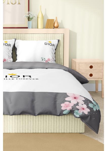 Nevresim Takımı Çift Kişilik Pamuklu Saten Kumaş 6 Parça 3D Dijital Baskı Duvet Cover Set Model No: fırsatları