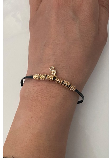 Harfli Deri Bileklik