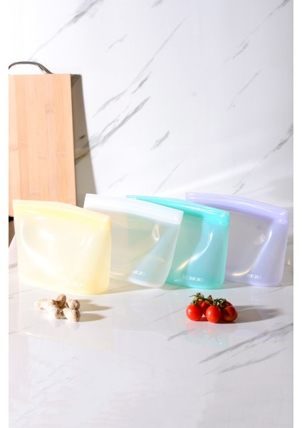 Lush Hava Sızdırmaz Kilitli Silikon Saklama Torbası 1000 ml | Yeşil fırsatları