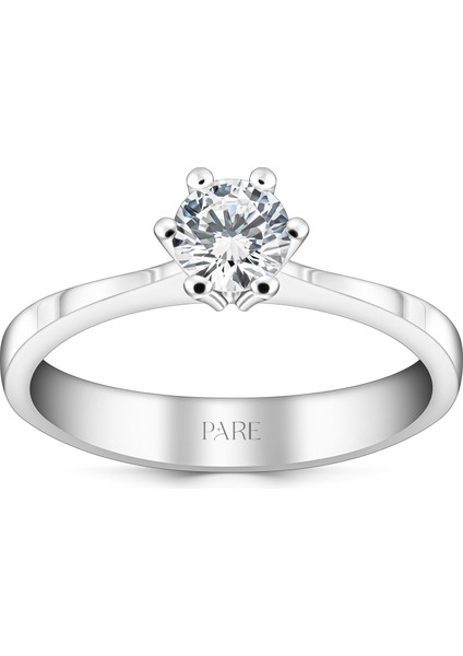 E Renk 0,40 Karat Hrd Sertifikalı Tektaş Pırlanta Yüzük