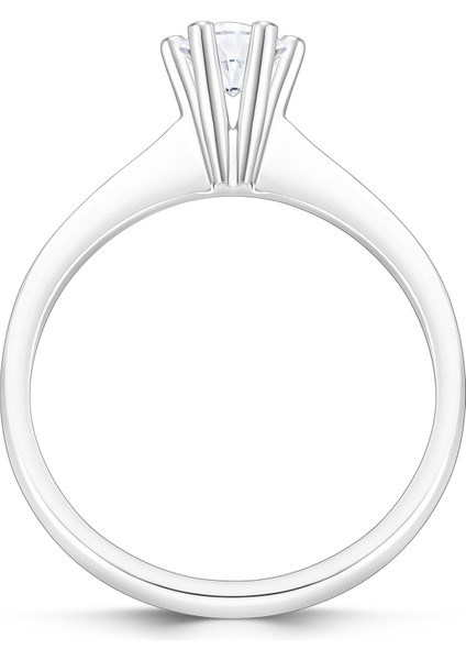 E Renk 0,40 Karat Hrd Sertifikalı Tektaş Pırlanta Yüzük indirimleri