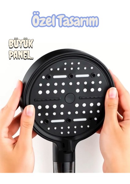 Filtreli Kireç Önleyici Duş Seti Hortum Mafsal ve 2 Adet Yedek Filtre