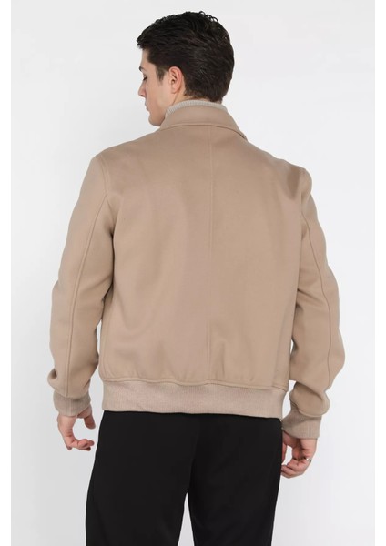 Cep Detaylı Ribanalı Erkek Kaşe Kaban P-00018797 modelleri