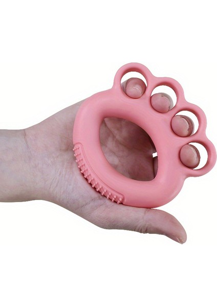 Dirençli Parmak Geçmeli El Egzersiz Simidi Orta - Pembe