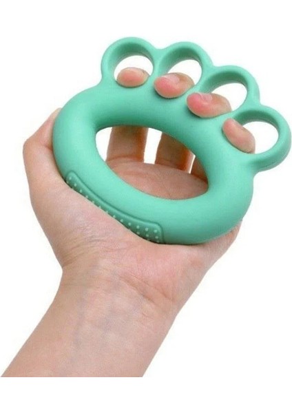 Dirençli Parmak Geçmeli El Egzersiz Simidi Sert - Yeşil