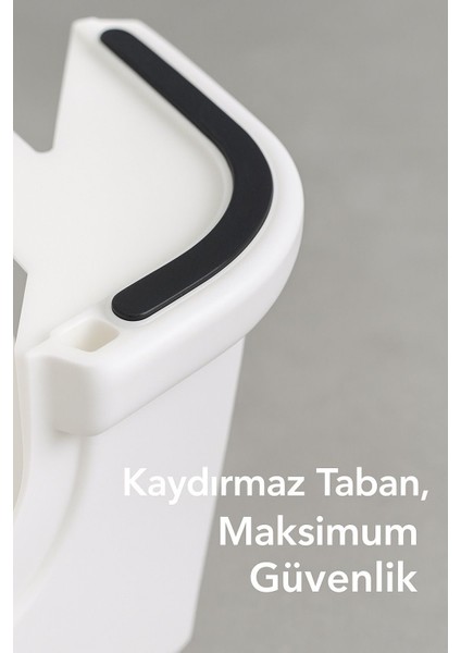 Kaymaz Ekstra Güçlü Lüx Çok Amaçlı Kare Beyaz Banyo Taburesi modelleri