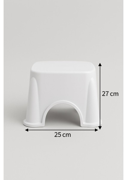 Kaymaz Ekstra Güçlü Lüx Çok Amaçlı Kare Beyaz Banyo Taburesi fırsatları