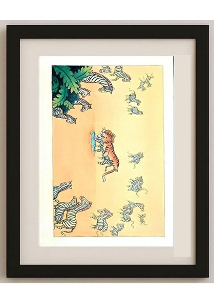 Wang Jinhai 29X21CM Orijinal Karikatür Tablo