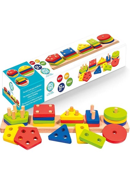 7'li Ahşap Kavram Oyuncakları Anaokulu Rehabilitasyon Materyalleri Seti fırsatları