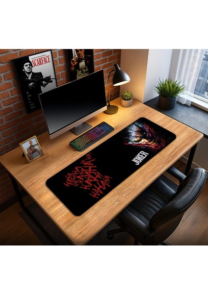 Joker Oyun Gaming Klavye Mouse Pad Kaymaz Taban Kenarları Dikişli Masa Matı 70X30 cm fiyatları
