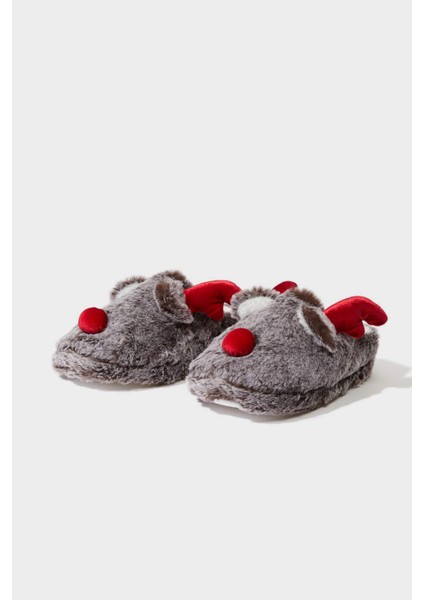 Kadın Yılbaşı Temalı Düz Taban Panduf F1528AX25WN