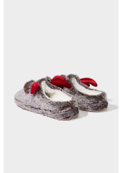 Kadın Yılbaşı Temalı Düz Taban Panduf F1528AX25WN modelleri