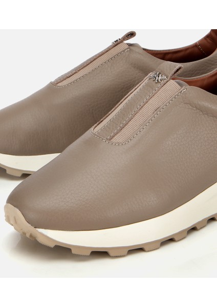 01AYH313570A450 KADIN Deri Vizon Lastik Detaylı Spor Ayakkabı modelleri