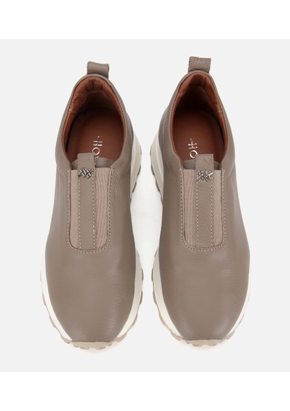 01AYH313570A450 KADIN Deri Vizon Lastik Detaylı Spor Ayakkabı