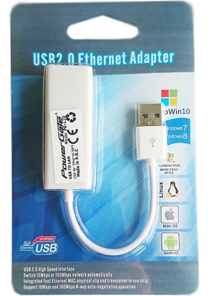PG-L10, Megabit, USB 2.0, Ethernet Kartı