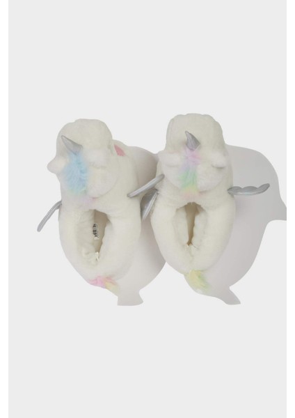 Kız Çocuk Unicorn Temalı Düz Taban Terlik F1943A825WN