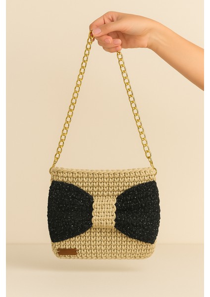 Luna Pearl Krem Örgü Kol Çantası