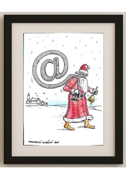 Mihaita Porumbita 29X21CM Orijinal Karikatür Tablo