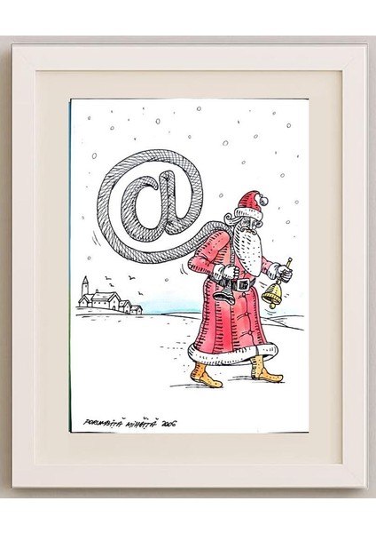 Mihaita Porumbita 29X21CM Orijinal Karikatür Tablo fırsatları