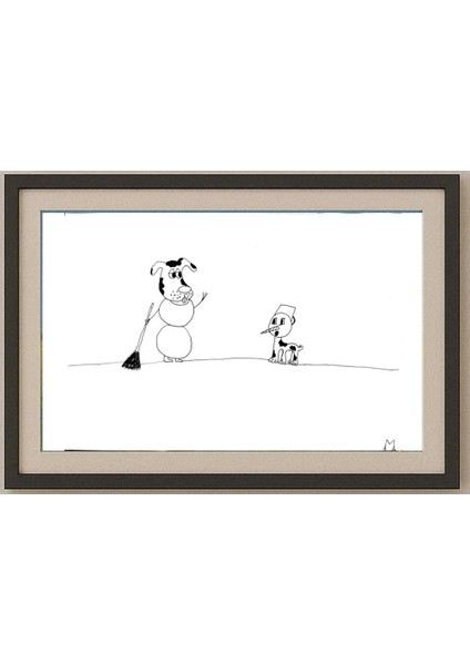 Mitkina Alena 29X21CM Orijinal Karikatür Tablo