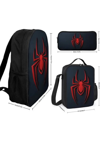 Çocuk Sırt Çantası Seti Örümcek Figürlü (Sırt Çantası /beslenme(Omuz) Çantası / Kalemlik) fiyatları