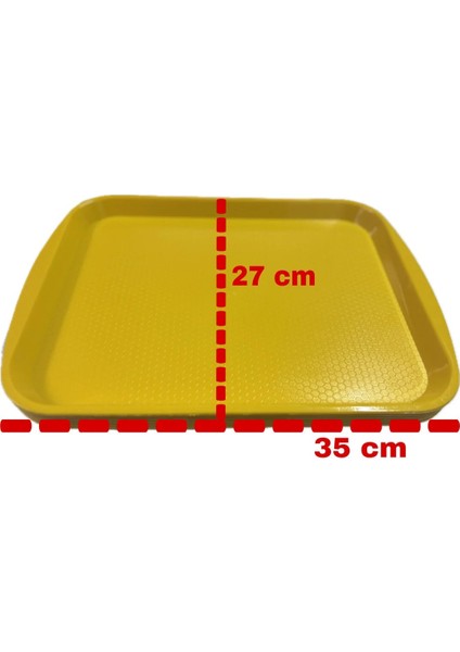 Servis Tepsi 27*35 cm 6 Adet Sunum Tepsi Sarı