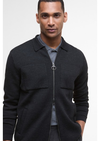 Croscombe Knitted Zip Through Hırka CH51 Charcoal M. indirimleri