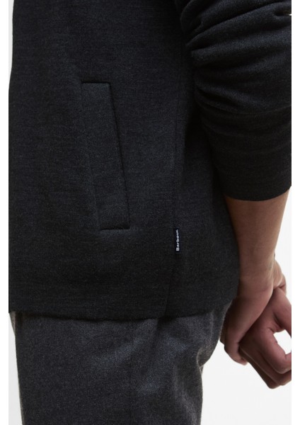 Croscombe Knitted Zip Through Hırka CH51 Charcoal M.