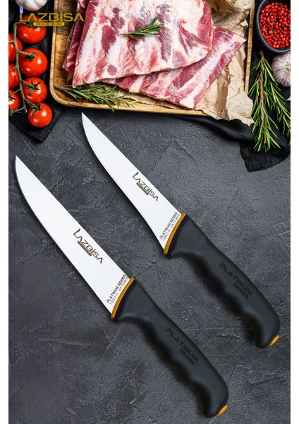 Platinum Serisi Mutfak Bıçak Seti Et Ekmek Sebze Salata Börek Şef Bıçağı 2 Li Set Hds-54