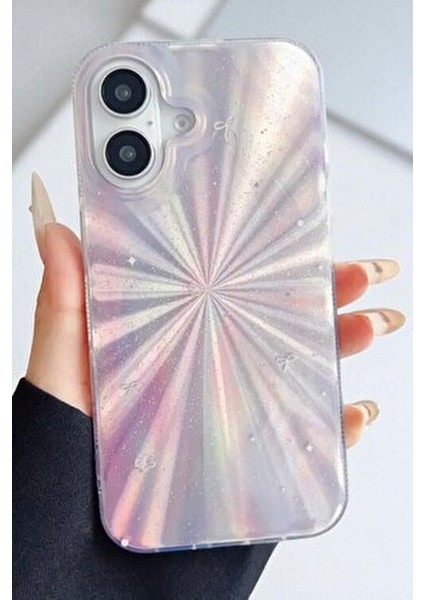 Apple iPhone 16 Uyumlu – Çok Renkli Yıldız Patlaması Desenli Parlak Şeffaf Silikon Kılıf Hologram fırsatları