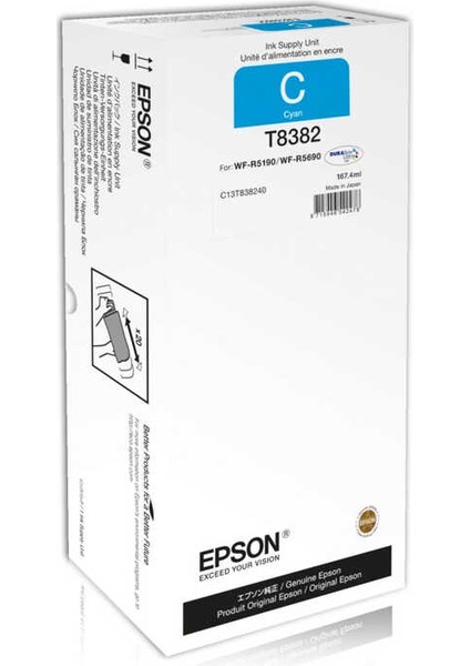 T8382XL-C13T838240 Mavi Orijinal Kartuşu Yüksek Kapasiteli