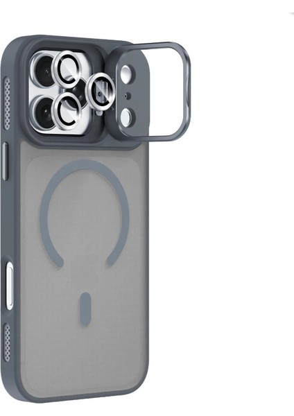 Apple Iphone 17 Pro Uyumlu Metal Standlı Tuşlu Mat Lens Hediyeli Nevada Case Telefon Kılıfı fırsatları