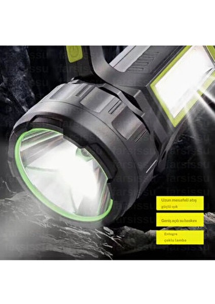 T95 El Feneri – 30W Güneş Panelli Powerbanklı Şarjlı LED Fener Deprem ve Acil Durum Feneri fiyatları