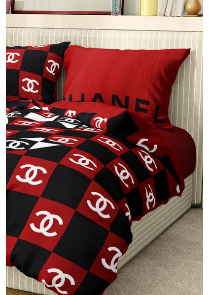 Nevresim Takımı Çift Kişilik Pamuklu Saten Kumaş 6 Parça 3D Dijital Baskı Duvet Cover Set Model No: fırsatları