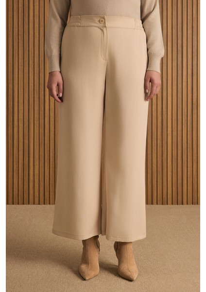 Beli Lastik Detaylı Tencel Pantolon Etek modelleri