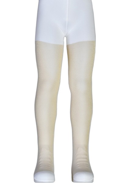 Işıl Altın Sarı Simli Çocuk Külotlu Çorap