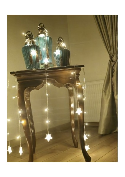 Yıldız 4m 96 LED 19 Saçak 40-50-60CM Gün Işığı Yıldız Boyutu:7cm modelleri