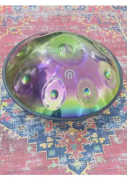 - Titanium Handpan -9 Tonlu -Re Minör ( -Bakım Yağı ,takmalı / Çıkarmalı Renkli Kuşak ve Kılıf) modelleri