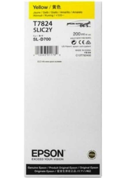 Surelab T7824 Sarı Orijinal Kartuş-C Grade