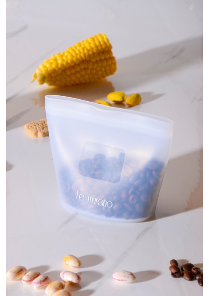 Mood Hava Sızdırmaz Kilitli Silikon Saklama Torbası 250 ml | Şeffaf