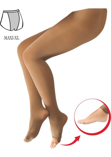 Pratik Külotlu Kadın Çorap (Abdest Çorabı) - Büyük Beden