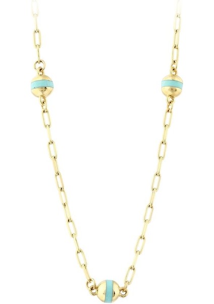 Mineli Altın Kolye - 14K