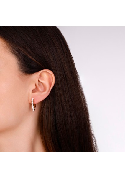 Incili Altın Tasarım Küpe - 14K modelleri