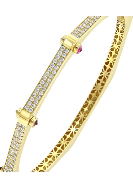 Altın Tasarım Kelepçe - 14K indirimleri