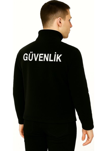 Kalın Kışlık Erkek Koldan Cepli Nakış Işlemeli 3 Cepli Güvenlik Polar