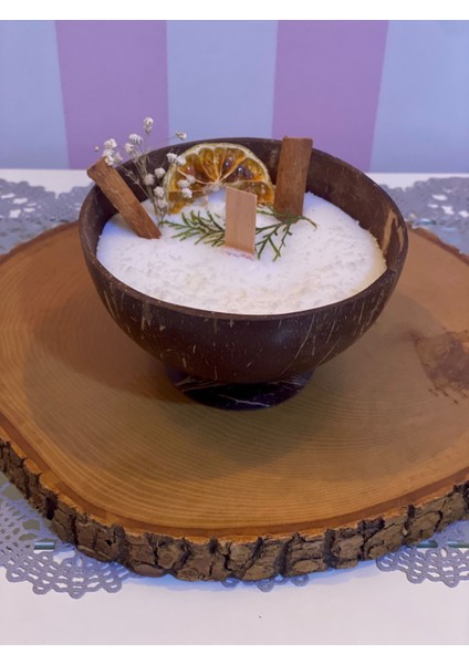 Gerçek Hindistan Cevizi Kasesinde Hindistan Cevizi Kokulu Dekoratif Doğal Mum fiyatları