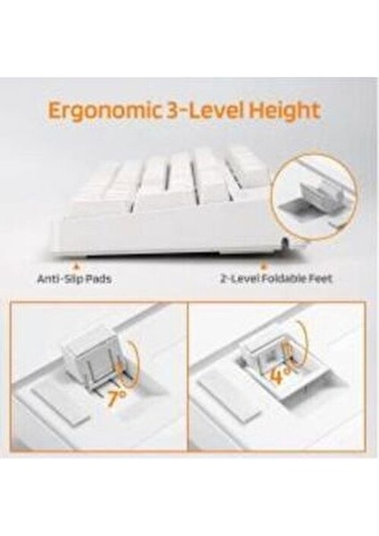 Kablolu Beyaz RGB Kırmızı Switch Q Gaming Tam Mekanik Oyuncu Klavyesi Bkb4 indirimleri